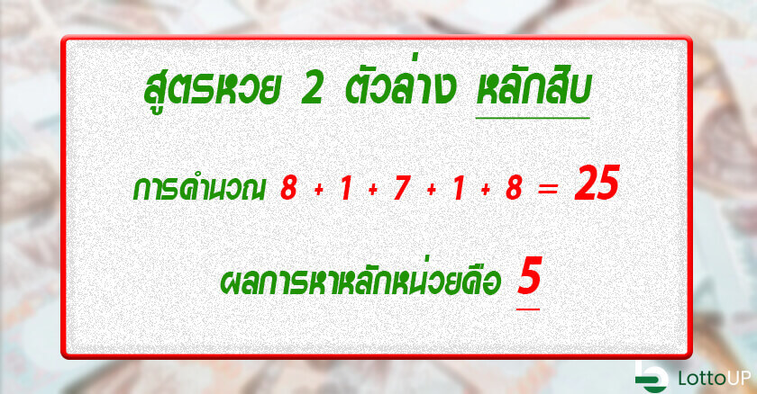 สูตรหวย 2 ตัวล่างหลักสิบ