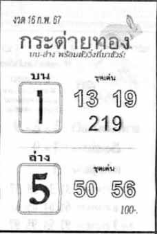 กระต่ายทอง16-2-67