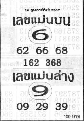 เลขแม่นบน-ล่าง16-2-67