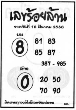 เลขร้อยล้าน-16-03-68